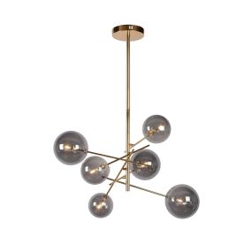 Lucide Alara - hanglamp - 72 x 72 x 120 cm - 6 x 1,5W LED incl. - goud