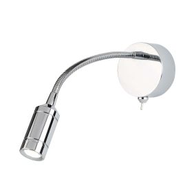 Searchlight LED Adjustable Wall Lights - wandverlichting met schakelaar - 7 x 24 cm - 1W LED incl. - chroom