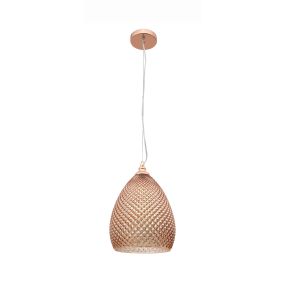 Nova Luce Boho - hanglamp - Ø 24 x 120 cm - rose goud