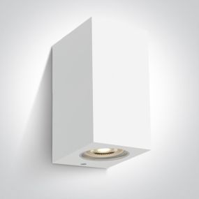 ONE Light GU10 Outdoor Cube Lights - wandlamp -  9 x 7 x 16 cm - IP65 - wit