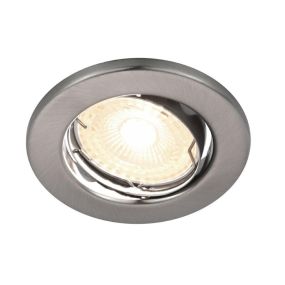 Nordlux Canis - inbouwspot - Ø 85 mm, Ø 65 mm inbouwmaat - 4,9W dimbare LED incl. - geborsteld nikkel