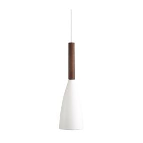 Design for the People Pure 10 - hanglamp - Ø 10 x 344 cm - wit en bruin