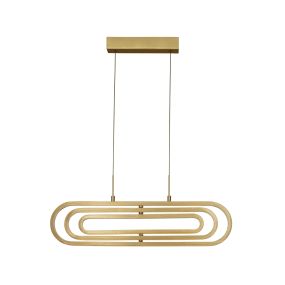 Nova Luce Arte - hanglamp - 64 x 44 x 120 cm - 50W dimbare LED incl. - goud