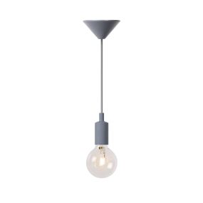 Lucide Fix - hanglamp - Ø 10 x 120 cm - 42W dimbare halogeen incl. - grijs (op=op!)