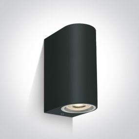 ONE Light GU10 Outdoor Cylinder Lights - buiten wandlamp - 9 x 7 x 16 cm - IP65 - zwart