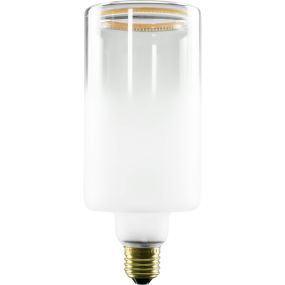 Segula LED lamp - Floating Cylinder - Ø 9 x 21 cm - E27 - 4,5W dimbaar - 2200K - fade frost