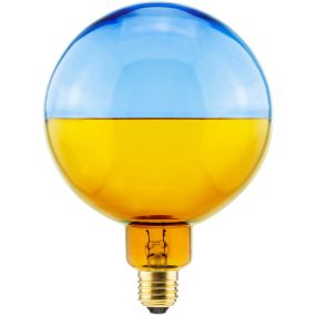 Segula LED lamp - 2Tone - Ø 14,5 x 21 cm - E27 - 6W dimbaar - 1900K - amber en blauw