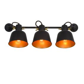 Lucide Pia - wandverlichting - 68 x 26,5 x 19,5 cm - zwart