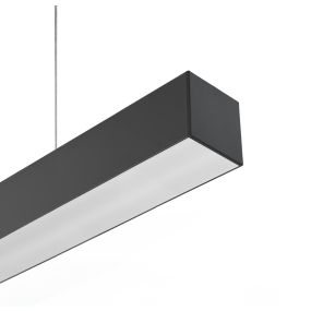 Lichtkoning Line - hanglamp - 178 x 5,3 x 5,3 cm - 51W LED incl. - zwart - dimbaar - warm witte lichtkleur (3000K)