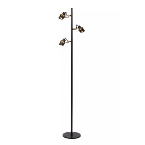 Lucide Tundran - vloerlamp - 30 x 22 x 150 cm - zwart