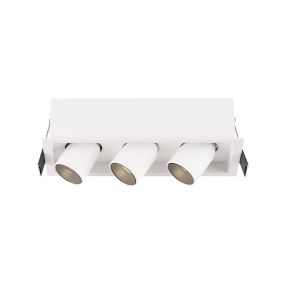 Nova Luce Desert - spot 3L - 15,7 x 6,2 x 6,6 cm - 3 x 3W LED incl - wit