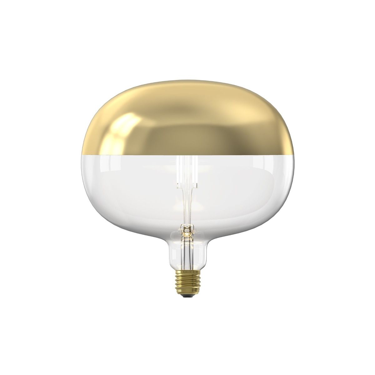 Retoucheren op tijd reparatie Calex Boden Top Mirror LED lamp - Ø 22 x 22,5 cm - E27 - 6W dimbaar - 1800K  - goud | Lichtkoning