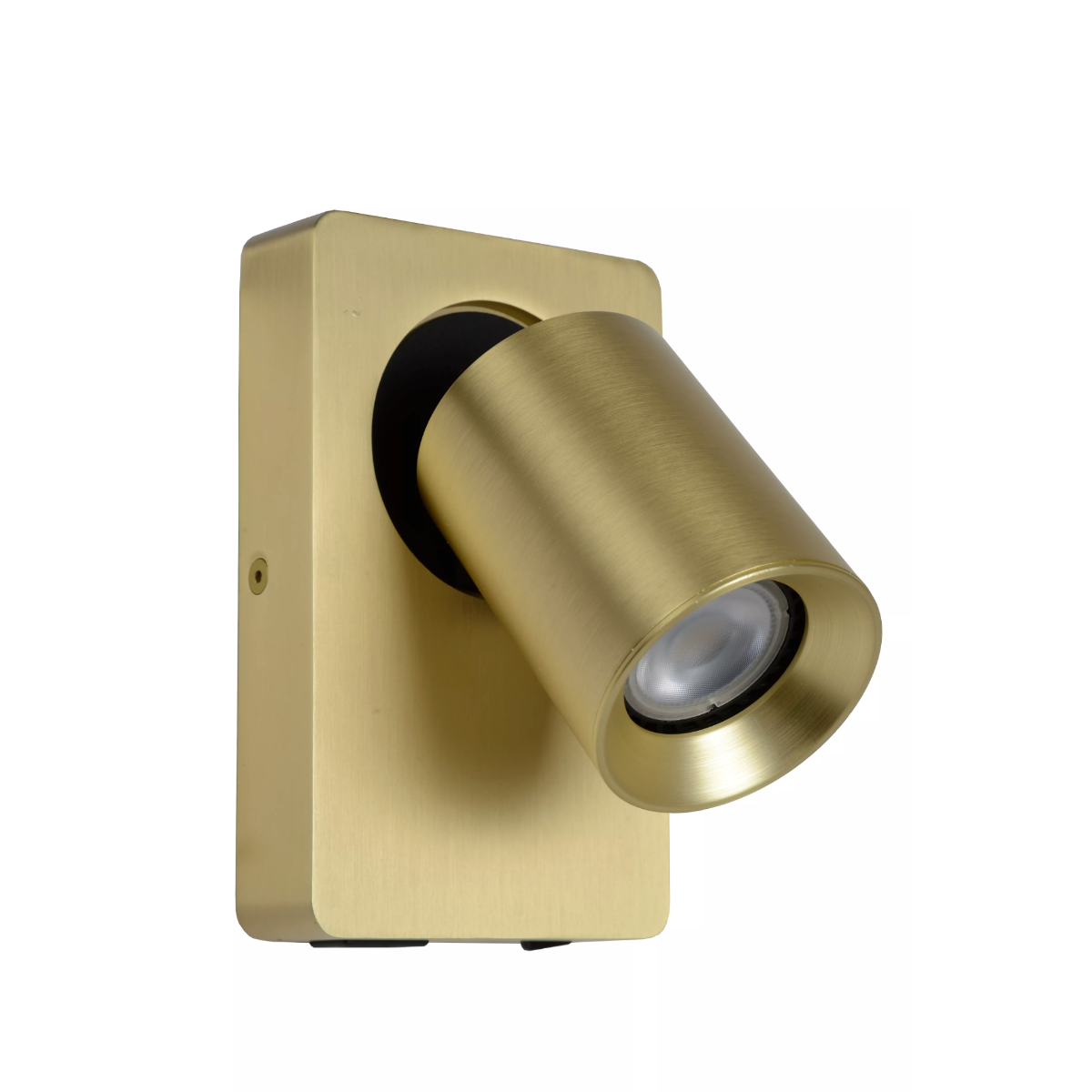 aluminium Terug kijken Bestrating Lucide Nigel - wandverlichting met schakelaar en USB-poort - 16 x 10 x 11,8  cm - 5W dimbare LED incl. - mat goud | Lichtkoning