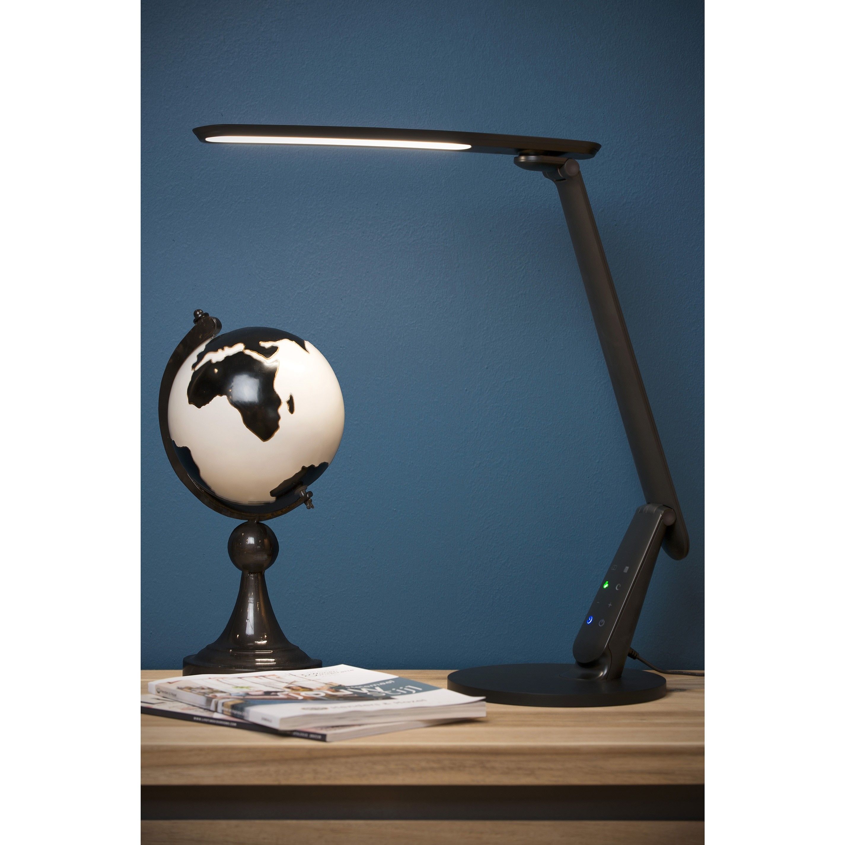 Bevoorrecht Doorzichtig toewijzen Lucide Practico - bureaulamp met USB-poort - 47,5 cm - 10W dimbare LED  incl. - zwart | Lichtkoning