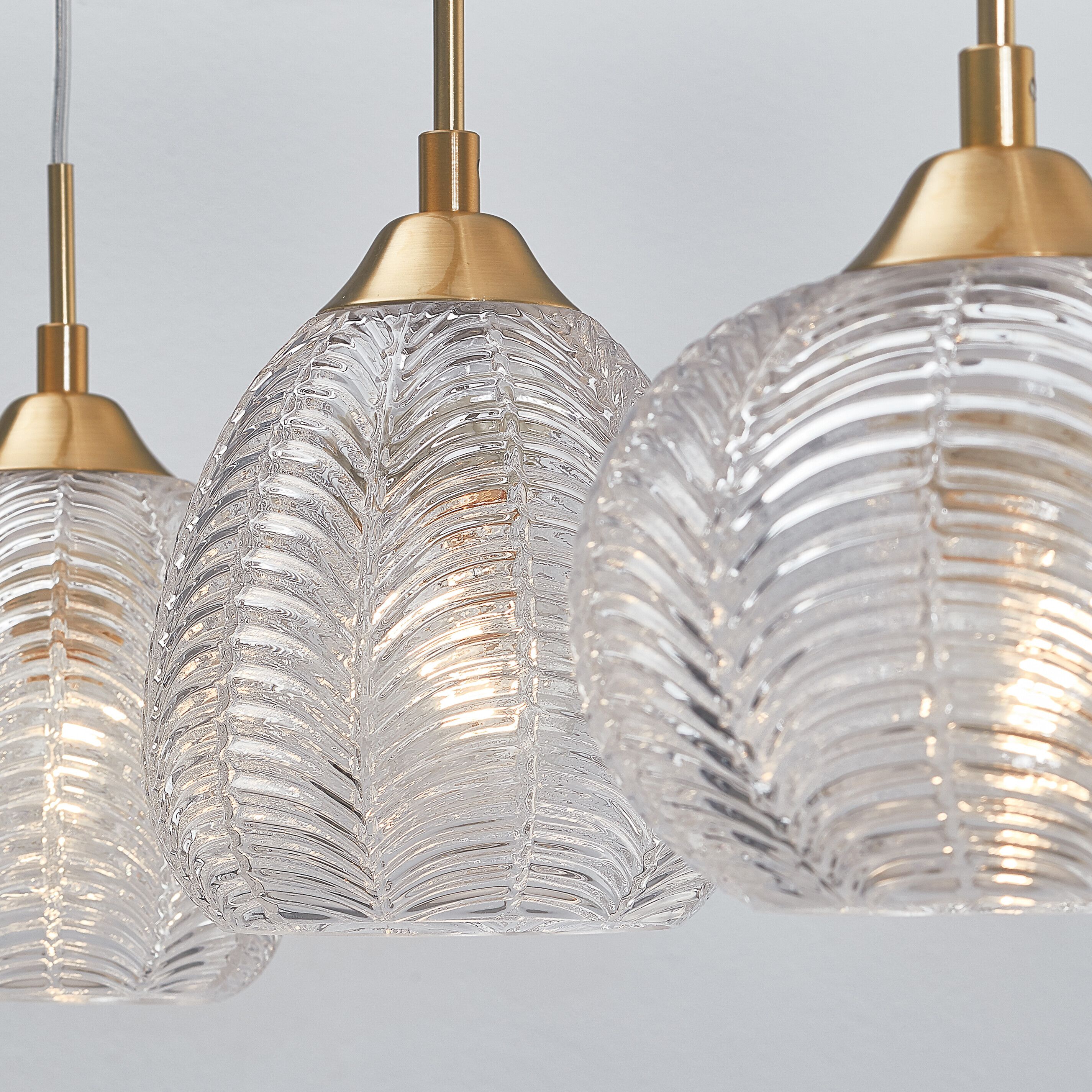 Nova Luce Vario - hanglamp - 76 x 18 x 120 cm - satijn goud en ...