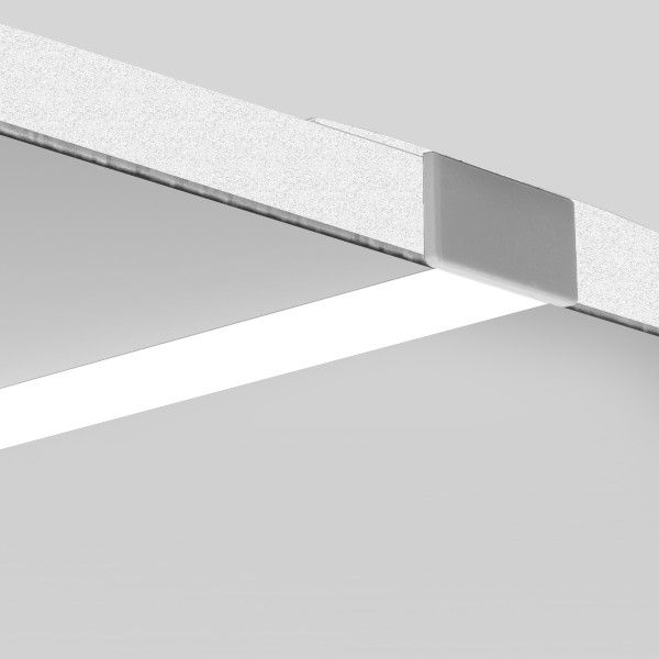 Contour volume diamant KLUS Giza-ll-t - inbouw LED profiel voor 12mm gipsplaat - 2,6 cm  vensterbreedte - 200cm lengte - aluminium | Lichtkoning